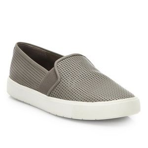 Vince Blair perforated leather slip on sneakers woodsmoke size 7 sporty loafers